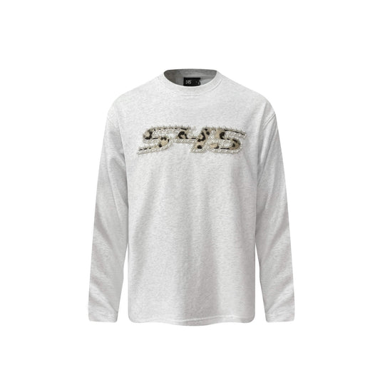 S45 Leopard Patch Pearl Logo Long Sleeve Tee | Face 3 Face