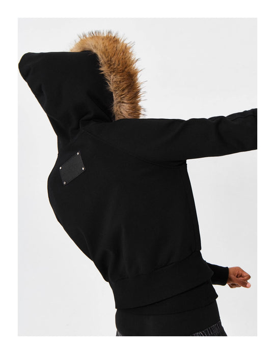 KARMANISTIC Fur Collar Hooded Jacket | Face 3 Face
