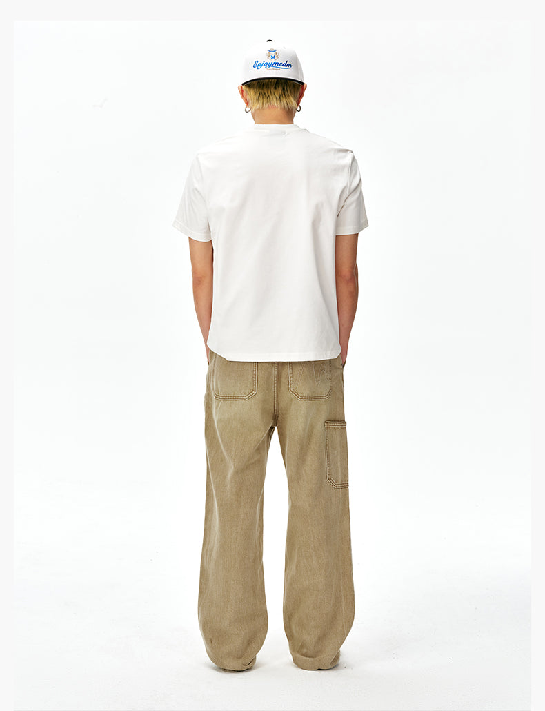 MEDM Washed M Buckle Utility Jeans | Face 3 Face