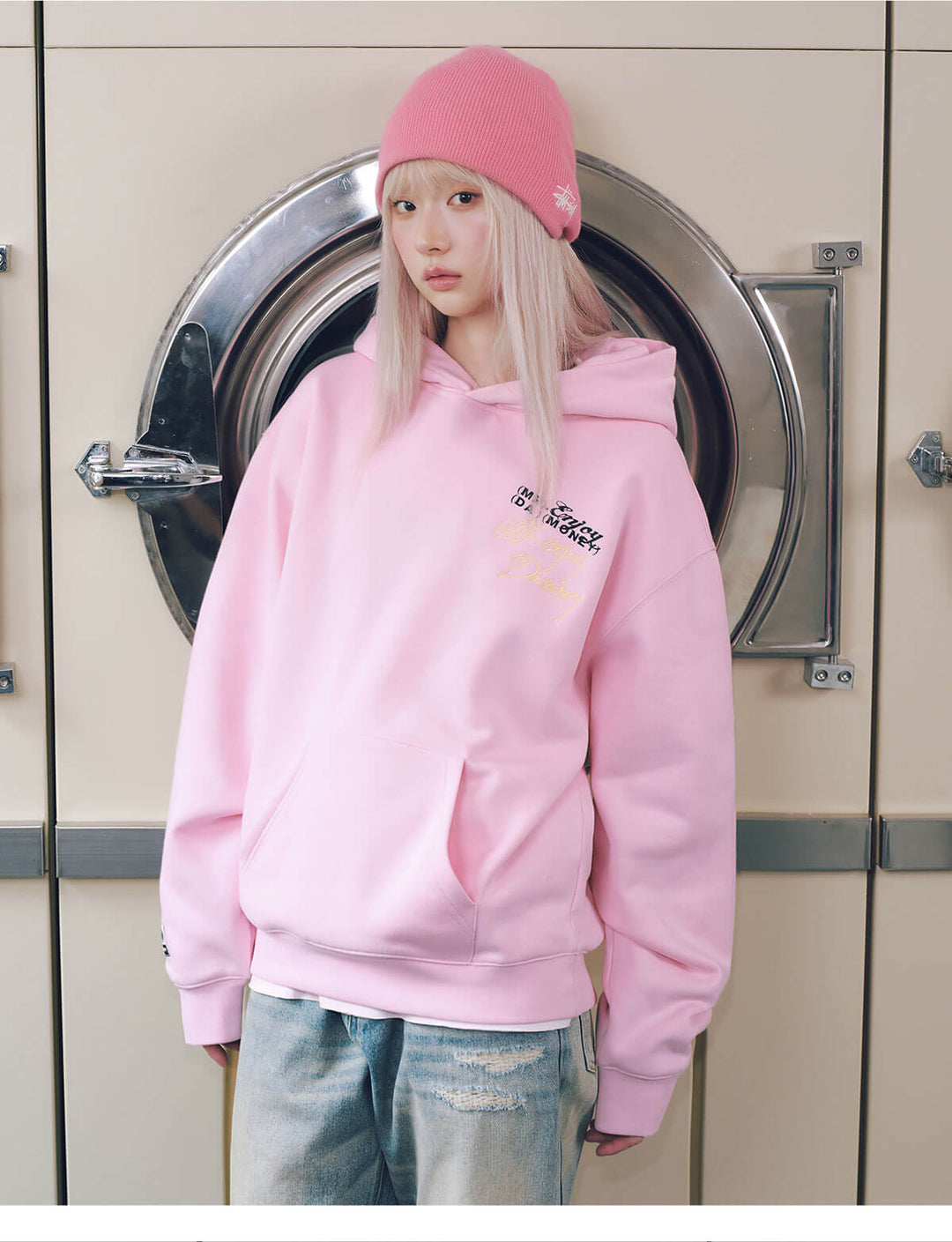 MEDM Handwritten Logo Print Hoodie | Face 3 Face
