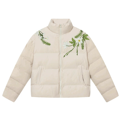 Harsh and Cruel Wreath Embroidered Down Jacket | Face 3 Face