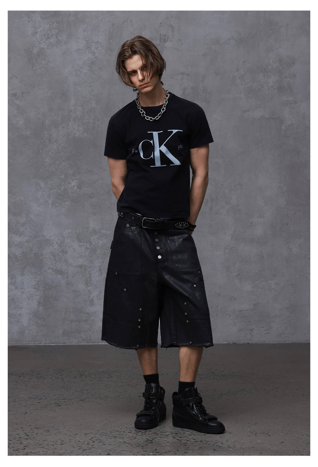 ANTIDOTE Slogan Print Washed Short Sleeve Tee | Face 3 Face
