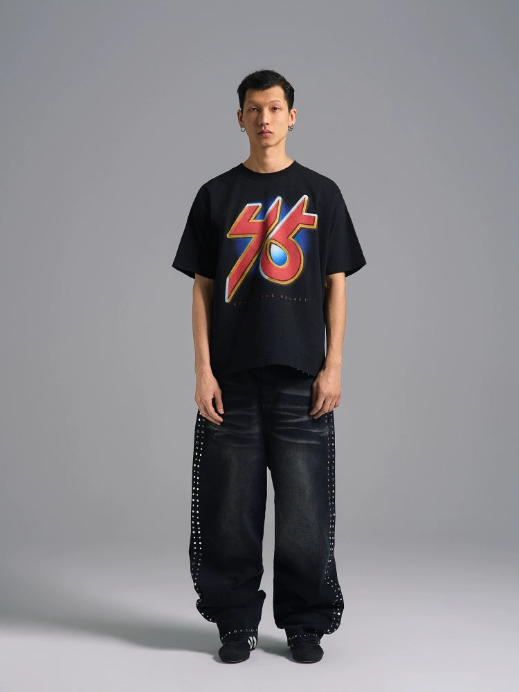 S45 Battle Metal Digital Logo Print Tee | Face 3 Face