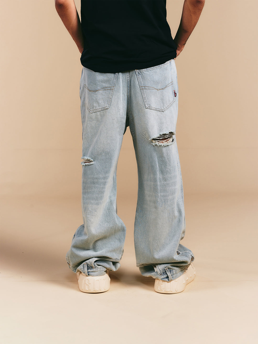 1807× LABT Paisley Pattern Washed Denim Jeans | Face 3 Face