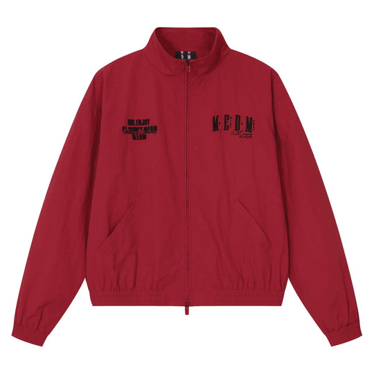 MEDM Logo Embroidered Double Zip Track Jacket | Face 3 Face