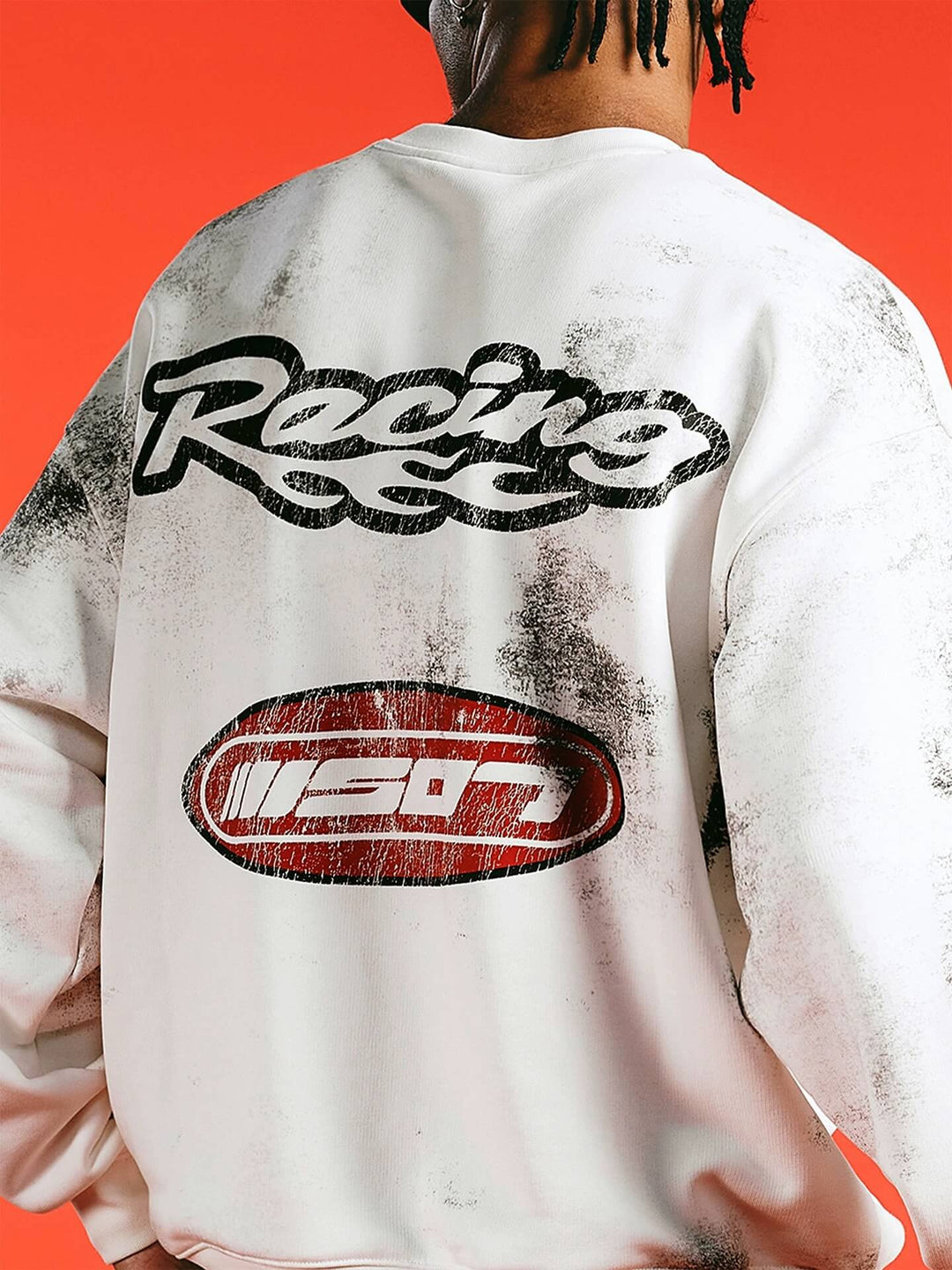 1807 Racing Vintage Printed Distressed Sweatshirt | Face 3 Face