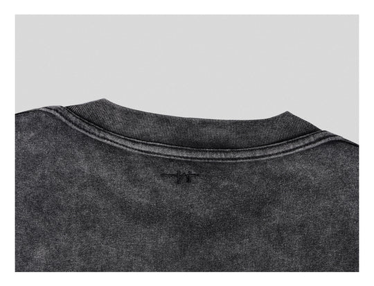 UNDERWATER Black Sand-Washed Basic Faded Tee | Face 3 Face