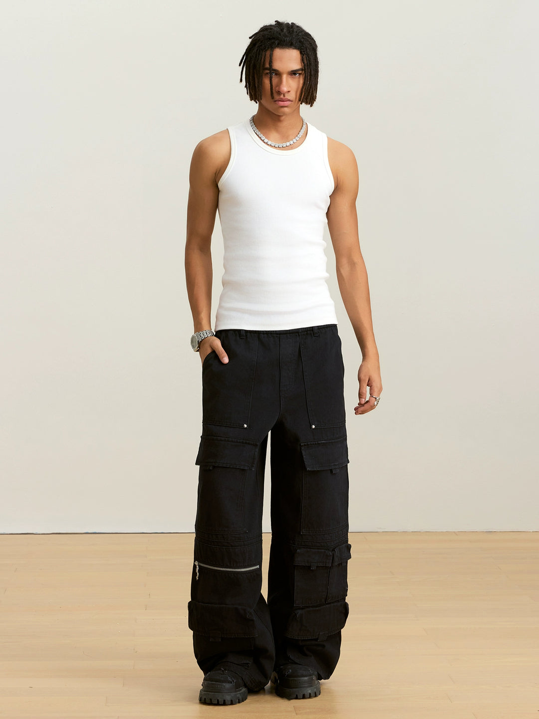 Small Town Kid Multi Pocket Utility Cargo Pants | Face 3 Face