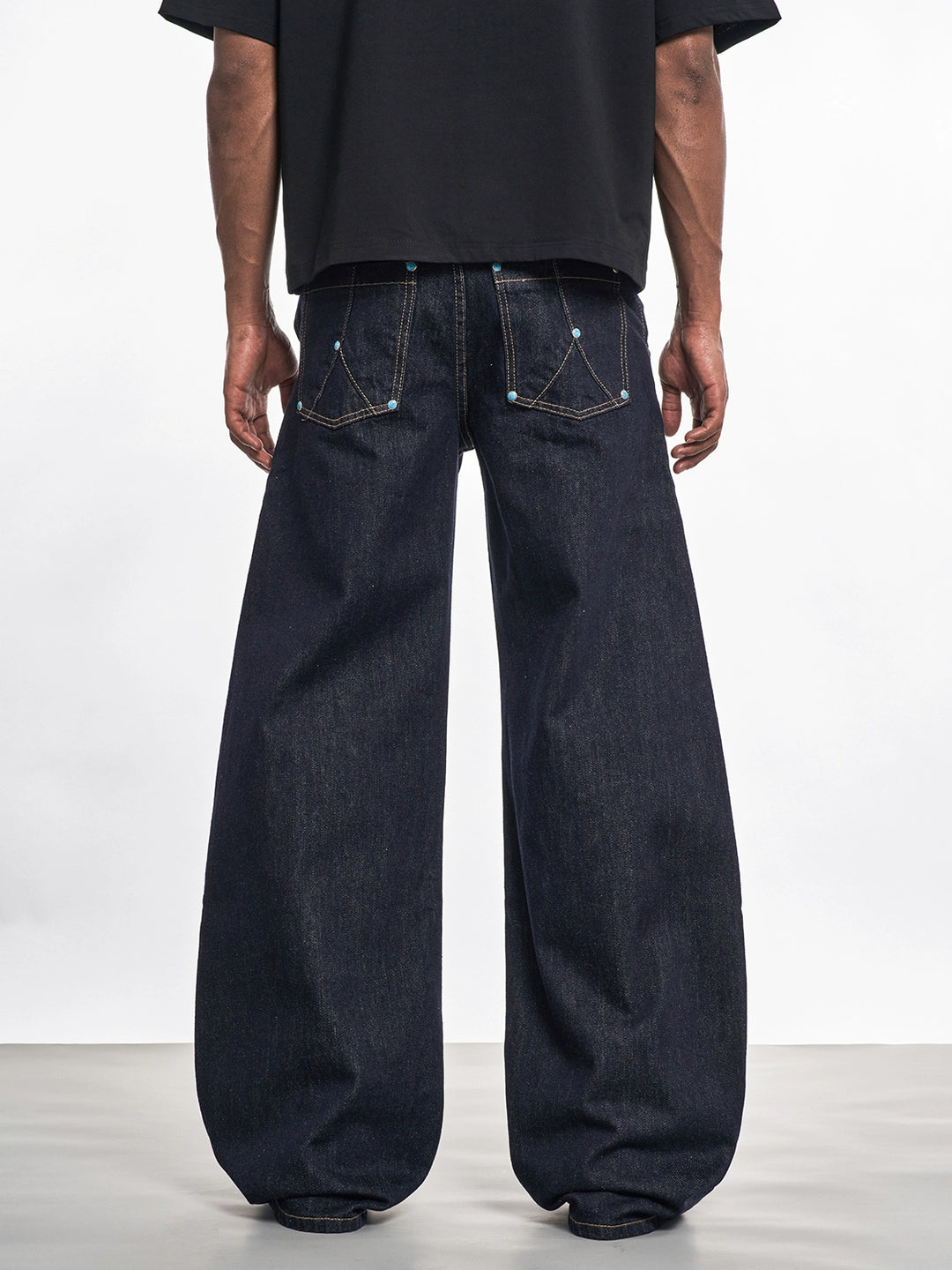 F3F Select Turquoise Studs Machete Jeans | Face 3 Face