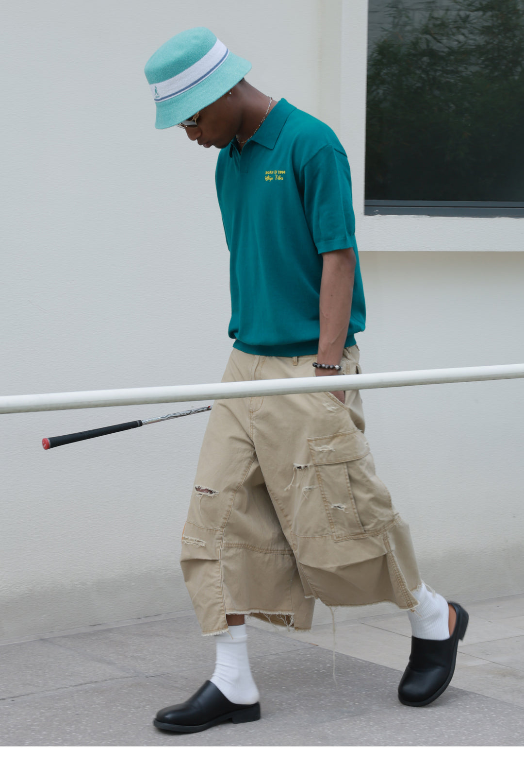 STEEPC Washed Distressed Baggy Multi Pocket Work Shorts | Face 3 Face