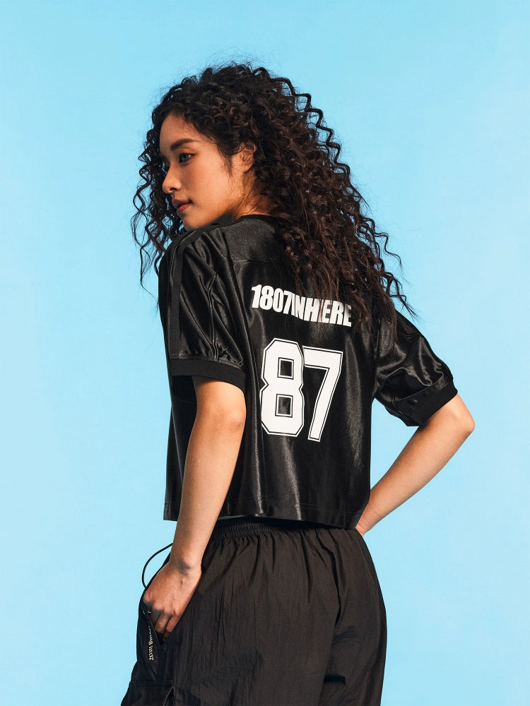 1807 V Neck Cropped Sports Jersey | Face 3 Face