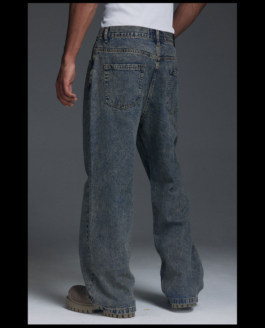 NOVACAM Frosted-Wash Flared Jeans | Face 3 Face