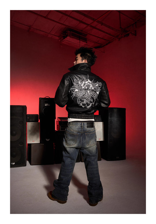 KARMANISTIC 3D Cat Whisker Washed Flared Pants | Face 3 Face