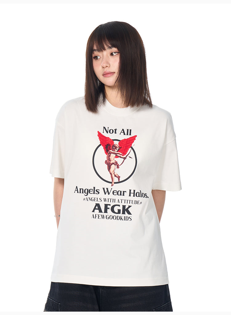 AFGK Archery Angel Embroidered Print Tee | Face 3 Face