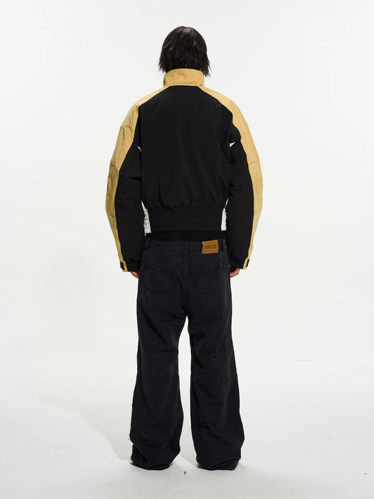 EXITMODE BY BLIND NO PLAN Horse Embroidered Elbow Patch Short Racing Jacket | Face 3 Face