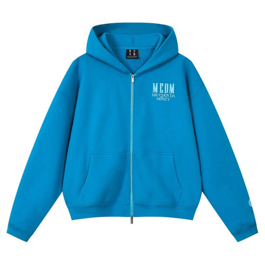 MEDM 3D Metallic Logo Zip Up Hoodie | Face 3 Face