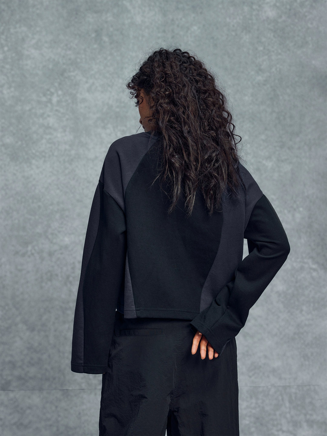 1807 Colorblock Sports Cropped Long Sleeve Tee | Face 3 Face