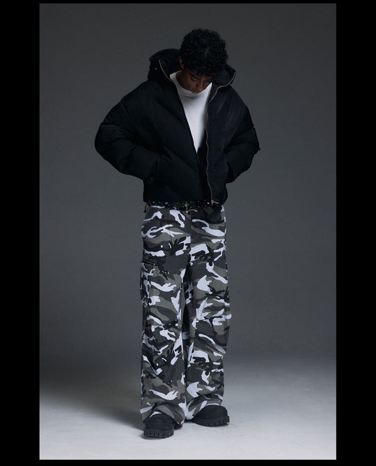 NOVACAM Hooded Short Puffer Jacket | Face 3 Face