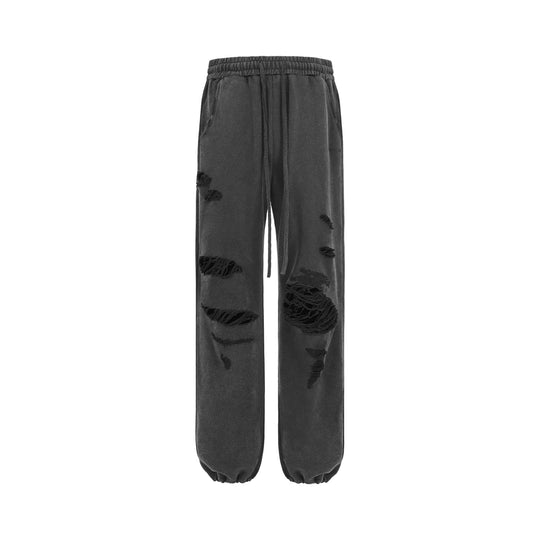 UNDERWATER Destroyed Messy Needle Embroidery Sweatpants