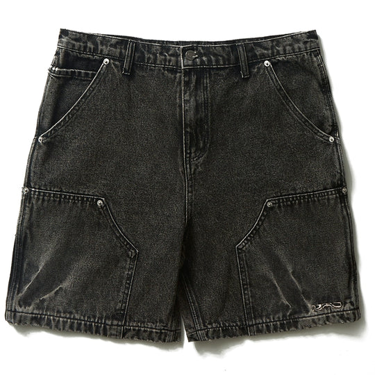 Remedy Washed Double Knee Denim Shorts | Face 3 Face