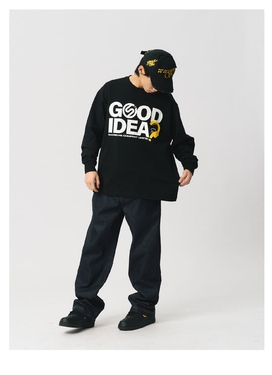 S45 Graffiti-Inspired Print Long-Sleeve Tee | Face 3 Face