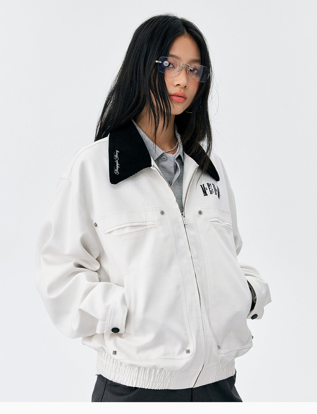MEDM Studded Harrington Jacket | Face 3 Face