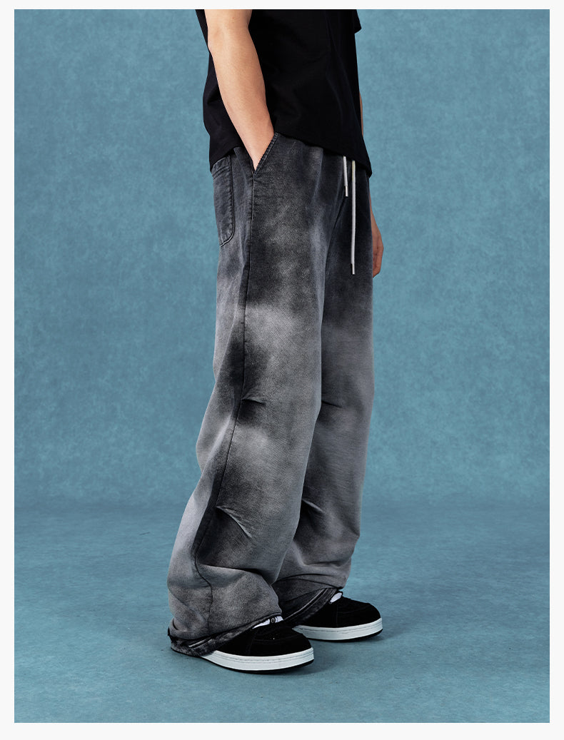 MEDM Washed and Dyed Embroidered Sweatpants | Face 3 Face