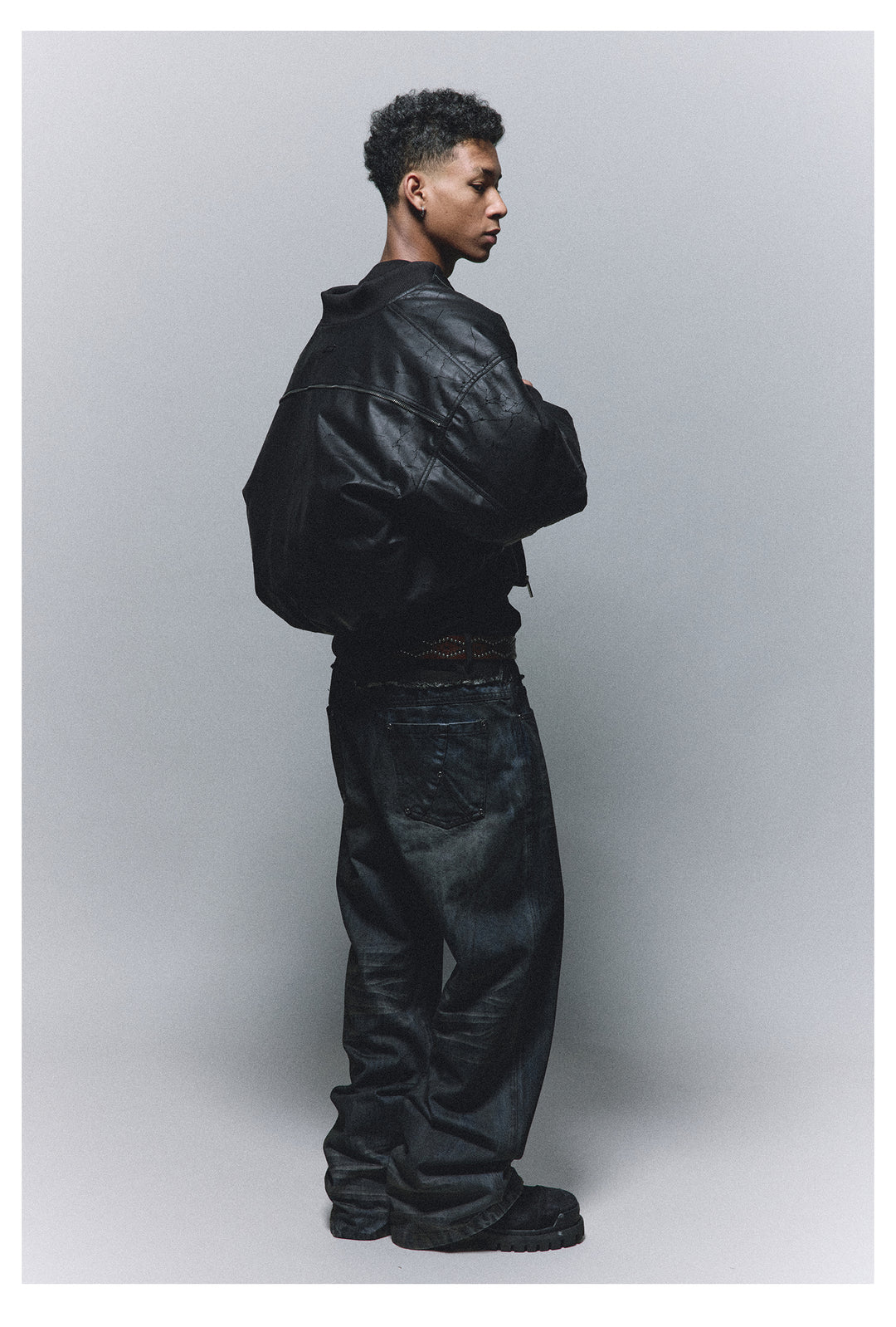 ANTIDOTE Dirty Blue Destroyed Studded Bootcut Jeans | Face 3 Face