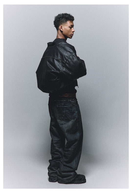 ANTIDOTE Dirty Blue Destroyed Studded Bootcut Jeans | Face 3 Face