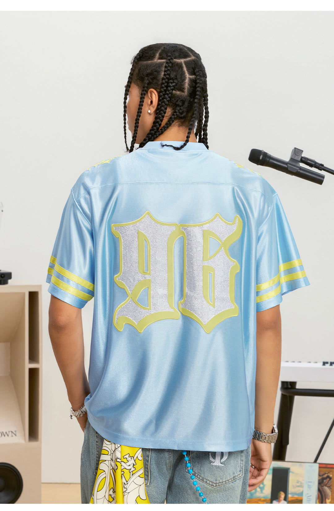 Small Town Kid Rhinestone Embroidered Hockey Jersey | Face 3 Face