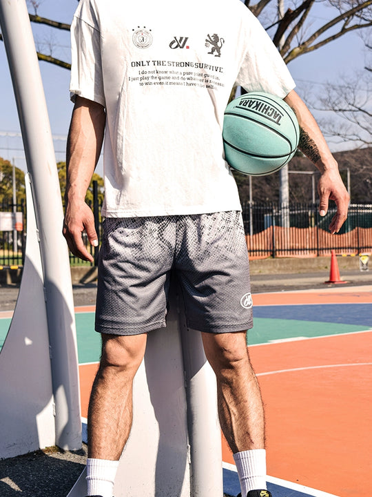 JUST VIBE Gradient Snake Print Mesh Basketball Shorts | Face 3 Face
