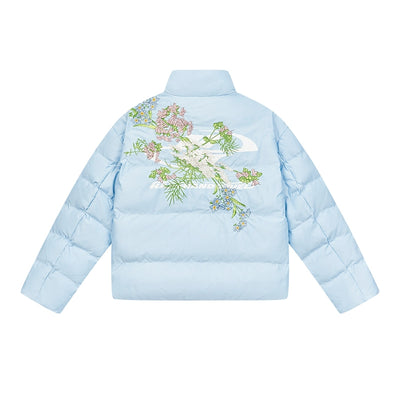 Harsh and Cruel Floral Logo Embroidered Puffer Jacket | Face 3 Face