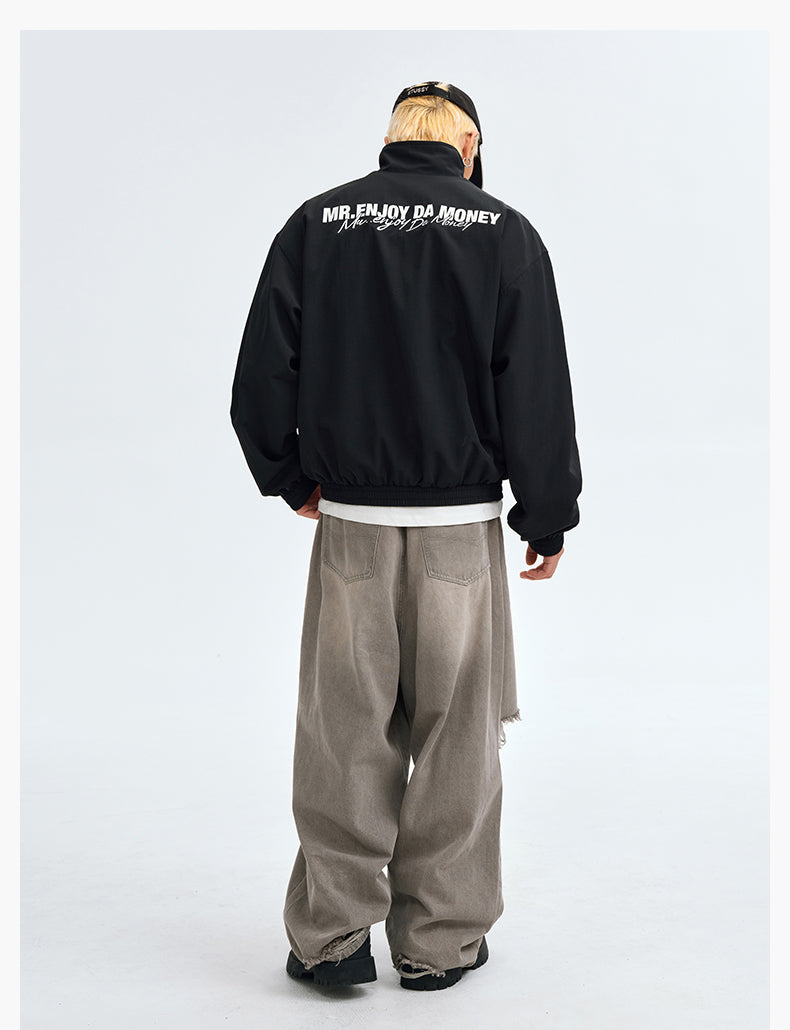 MEDM Basic Logo Embroidered Track Jacket | Face 3 Face