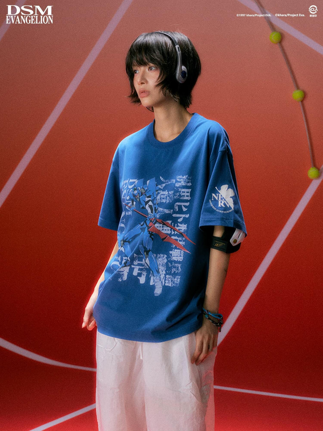 DSM x EVA Unit Graphic Print Washed Short Sleeve Tee