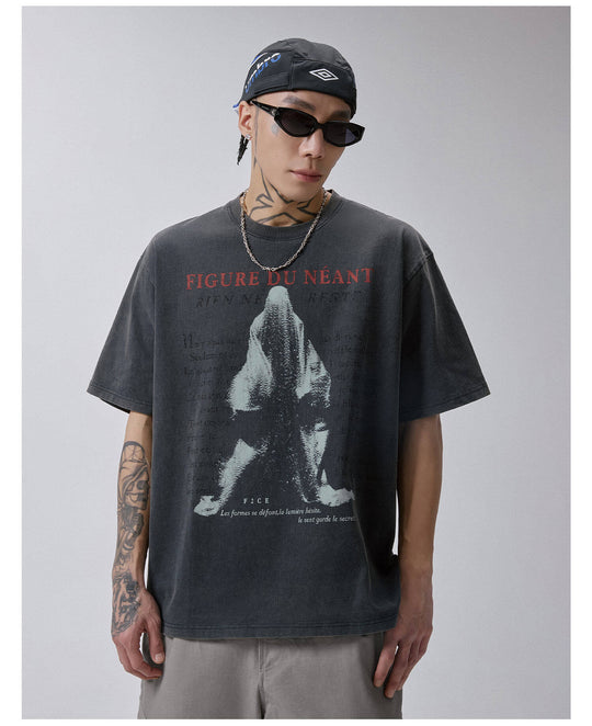 F2CE Vintage Graphic Washed Distressed Short Sleeve Tee | Face 3 Face