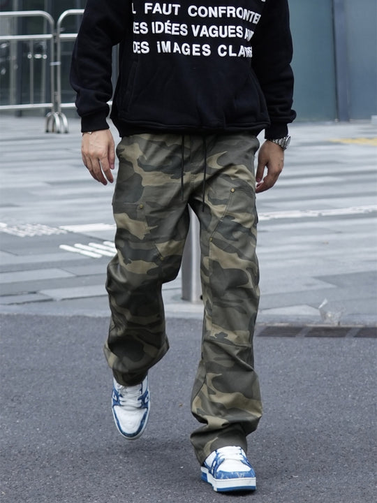 NOVACAM Camouflage Studded Double Knee Functional Pants | Face 3 Face