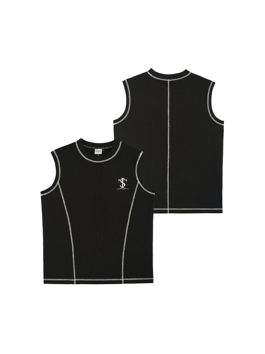 Small Town Kid Overlock Stitch Sleeveless Tee | Face 3 Face