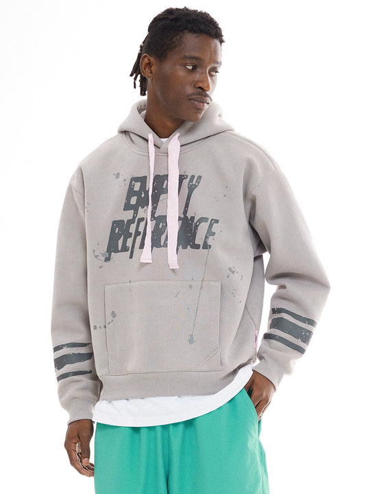 EMPTY REFERENCE Ink Hand Painted Logo Hoodie | Face 3 Face