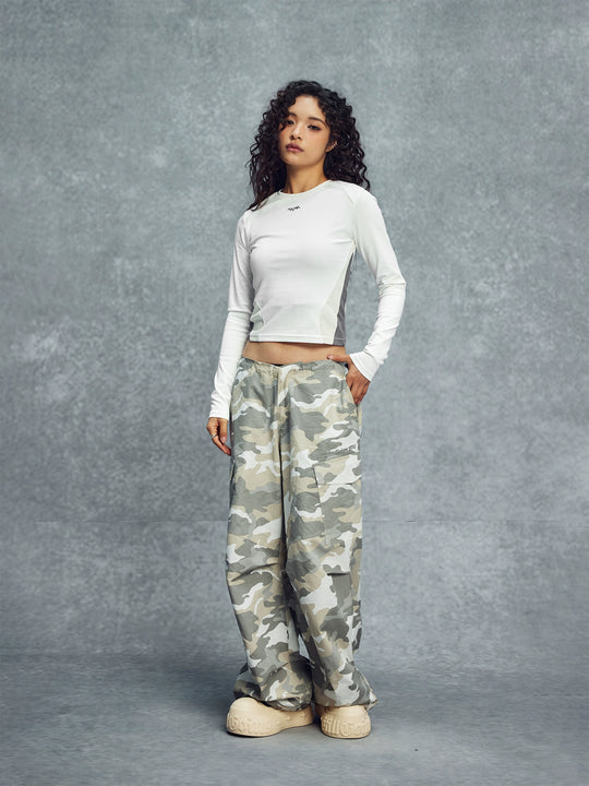 1807 Sports Patchwork Cropped Long Sleeve Tee | Face 3 Face