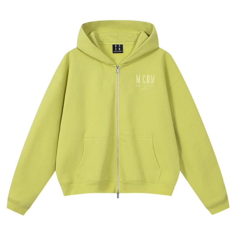 MEDM 3D Metallic Logo Zip Up Hoodie | Face 3 Face