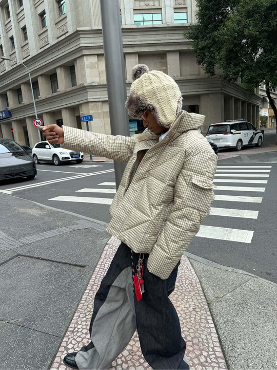 STEEPC Plaid Diamond Quilted Padded Jacket | Face 3 Face