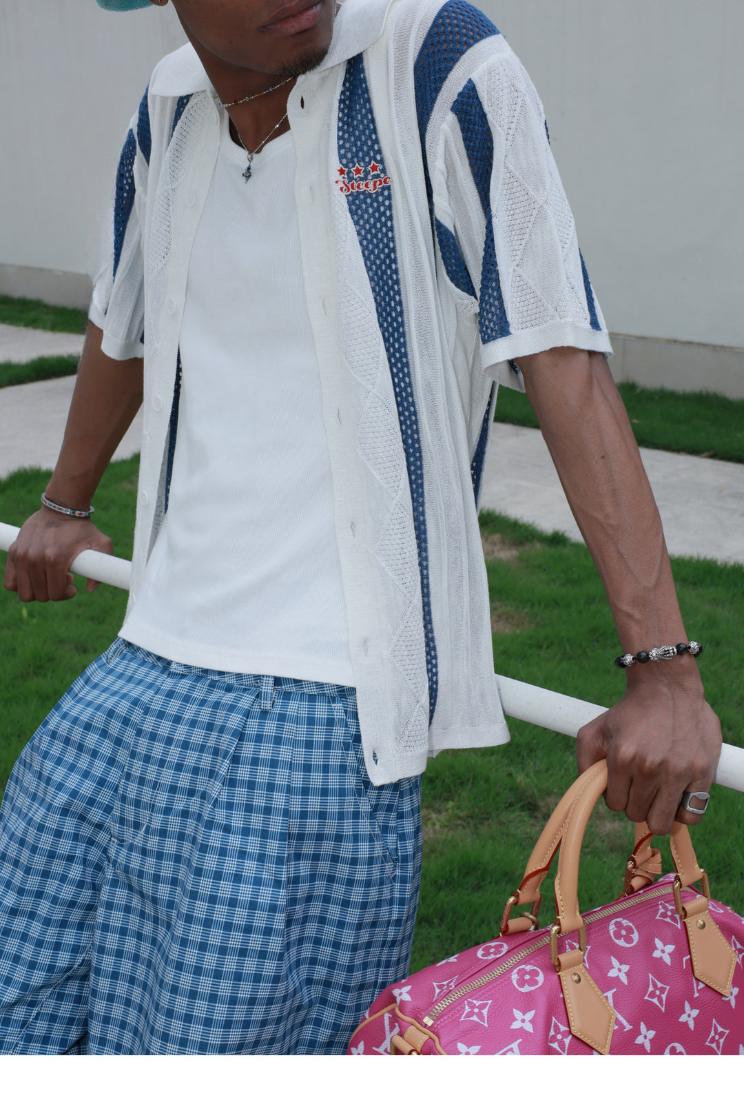 STEEPC Colorblock Knit Short Sleeve Shirt | Face 3 Face