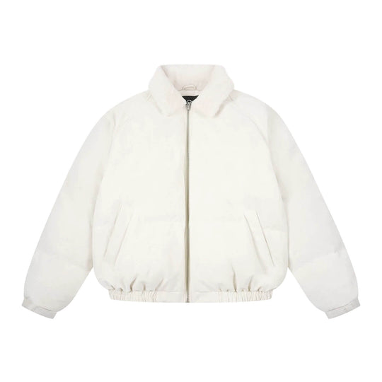 1807 Fur Collar PU Leather Down Jacket | Face 3 Face