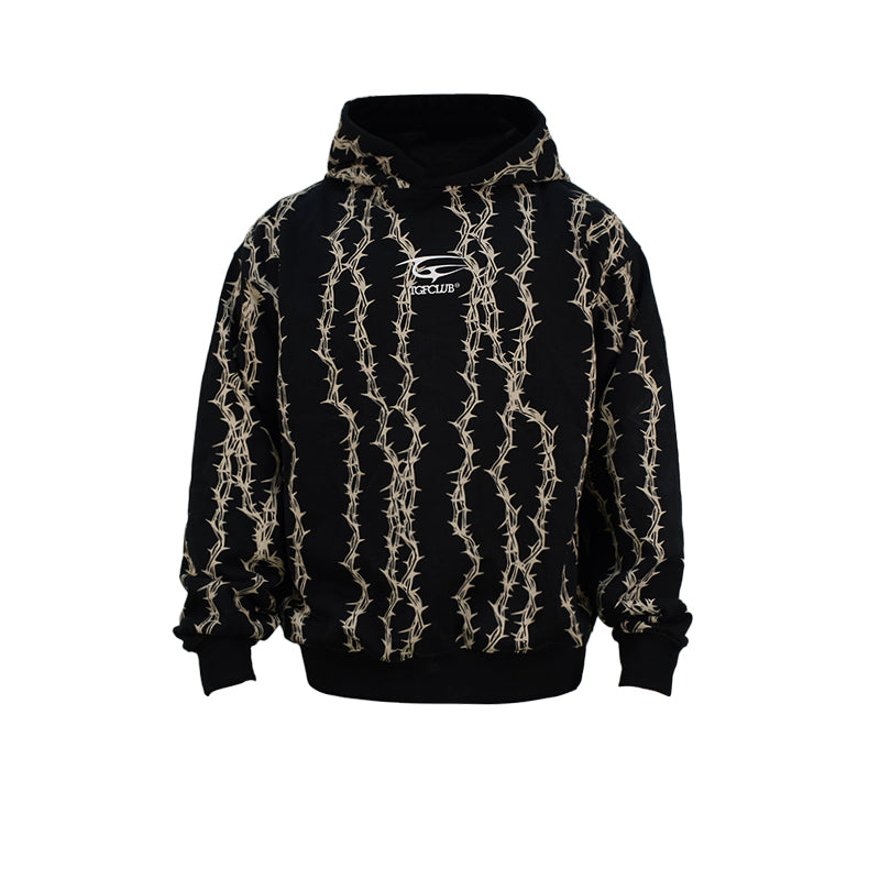 TGFCLUB Thorns Full Print Logo Embroidered Hoodie | Face 3 Face