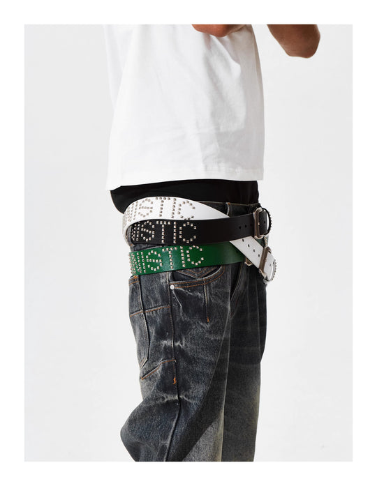 KARMANISTIC Punk Studded Logo Belt | Face 3 Face