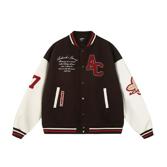 Racer varsity jacket | Embroidery Varsity Jacket | Face 3 Face