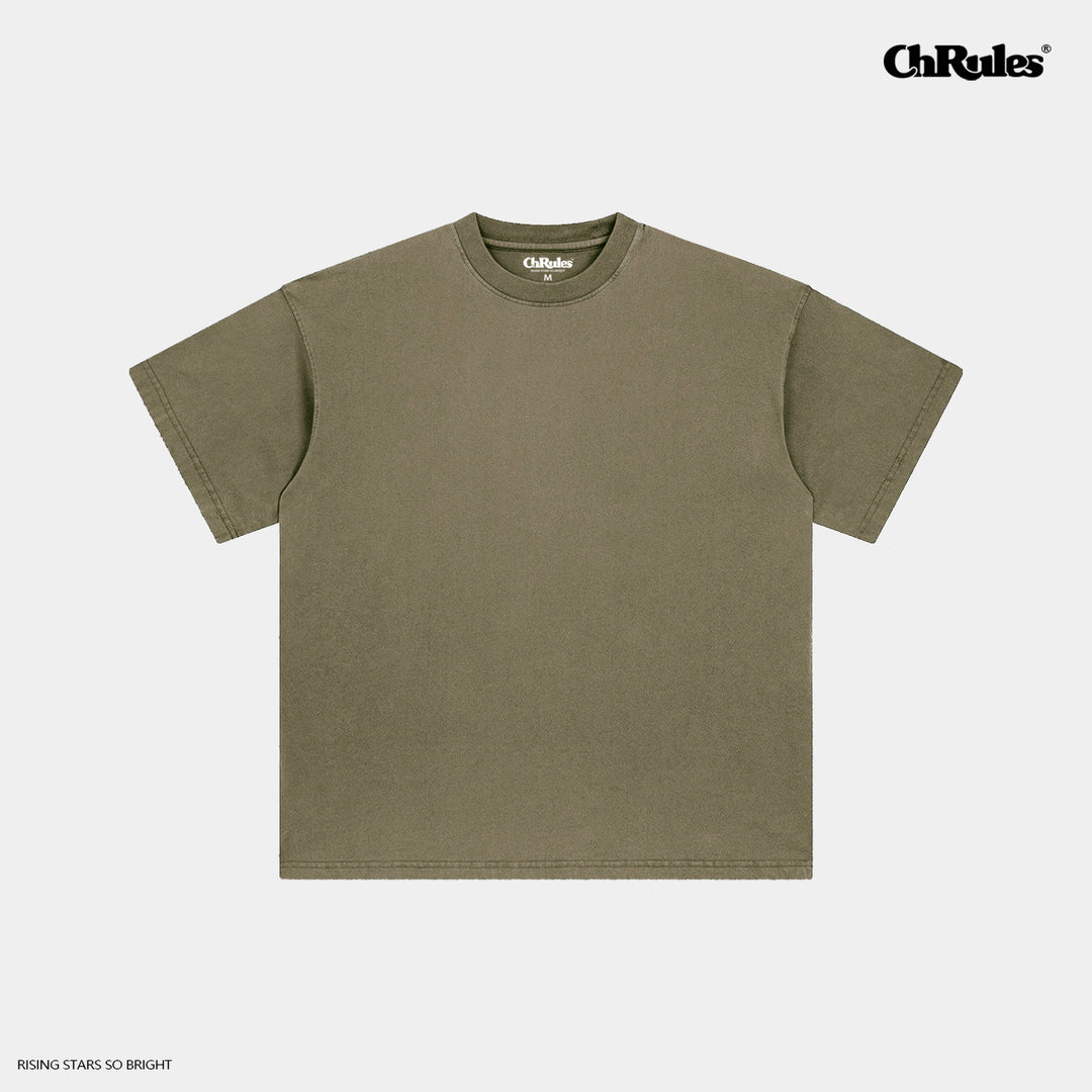 Cashrules / CHRULES Washed Old Solid Color Tee | Face 3 Face