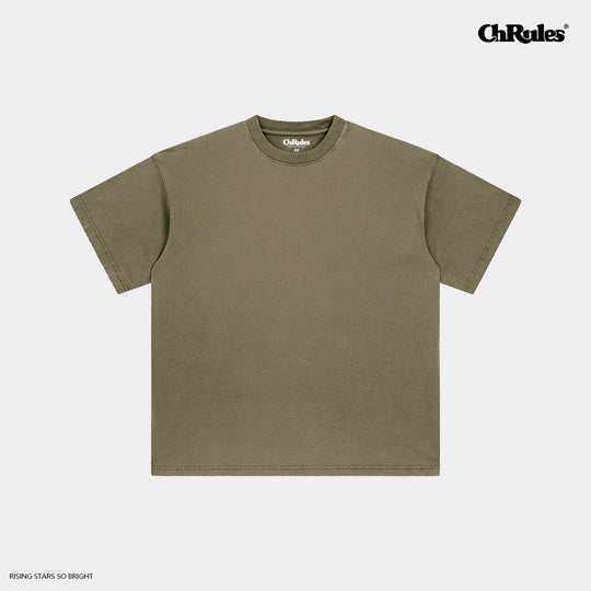 Cashrules / CHRULES Washed Old Solid Color Tee | Face 3 Face