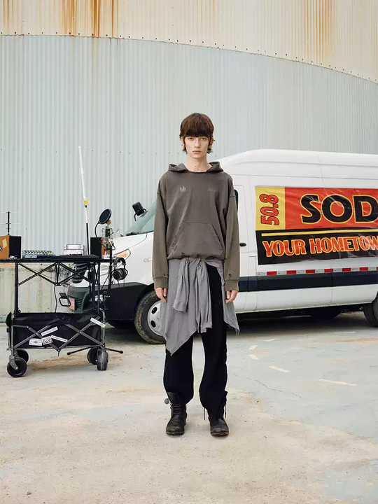 SOD Co. FM Distressed Oversized Hoodie | Face 3 Face