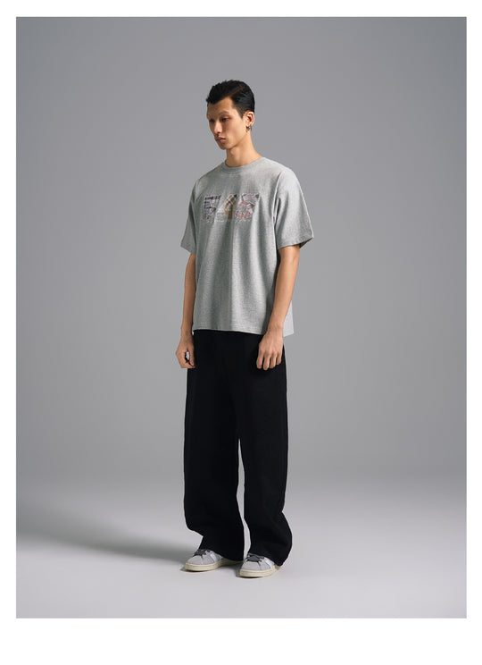 S45 Plaid Logo Patch Embroidery Tee | Face 3 Face